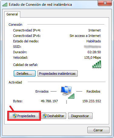 Conexión en Windows7