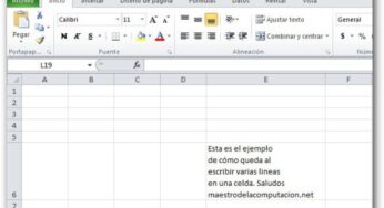 Cómo escribir varias líneas en una misma celda de Excel
