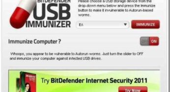 Protege tu USB con BitDefender USB Immunizer