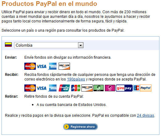 Paypal Colombia ya permite recibir Pagos