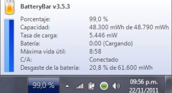 BatteryBar – Estadísticas completas de la batería de tu portátil