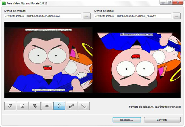 Gira tus vídeos con Free Video Flip and Rotate
