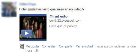 Mensaje video en Facebook